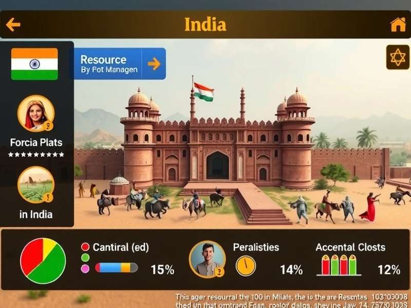 Fort Agra Legend strategy interface showing resource management